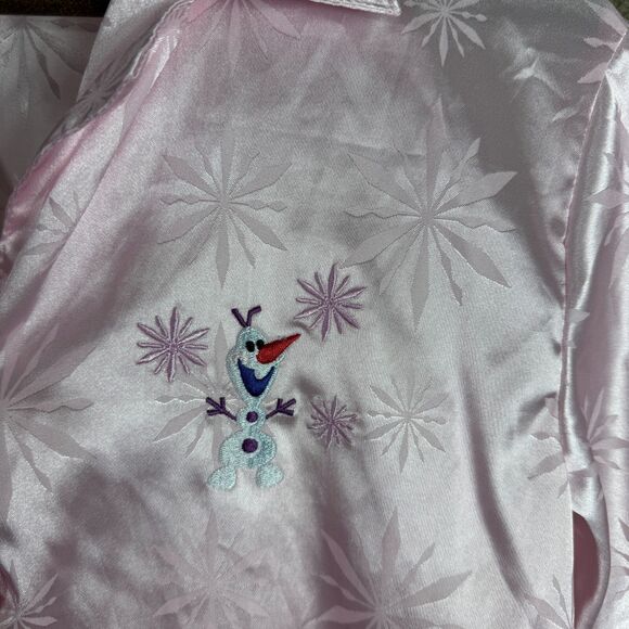 Disney PJs Pajamas Set Women's Medium Pink Soft Frozen Silky Soft Olaf Sleep Set - Picture 3 of 12